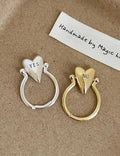 Gold Plated Heart Fidget Ring - DippedShop Wholesale - #5667