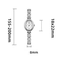 Luxury Rhinestone Oval Dial Quartz Wrist Watch MK2SSAS6W6JWA02