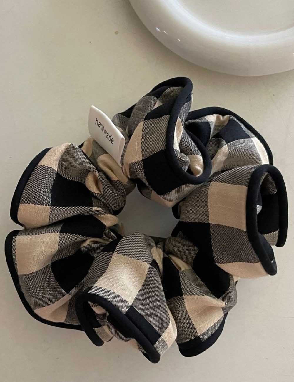 Vintage Plaid Hair Tie - DippedShop Wholesale - #7363