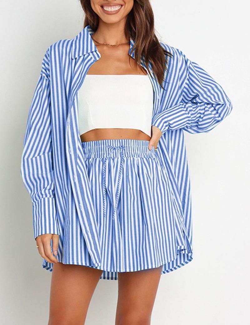 Stripe Color Block Set - DippedShop Wholesale - #9971