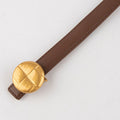 Casual Round Gold Buckle Skinny Leather Belt MK2LEEP6W6JBT31