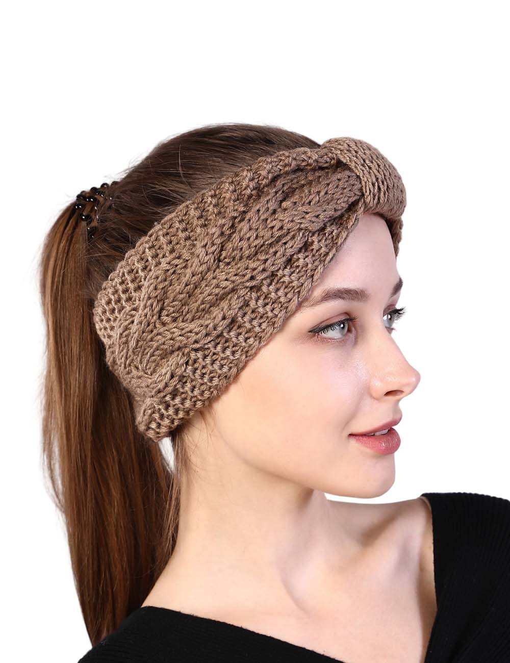 Bowknot Cable Knit Turban Headband - DippedShop Wholesale - #8643