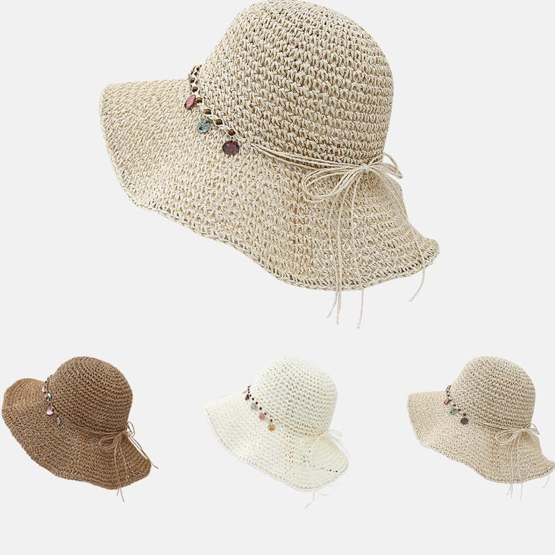Solid Straw Sun Hat - DippedShop Wholesale - #3651
