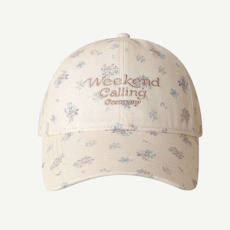 Cute Flower Print Embroidery Outdoor Baseball Cap MK2BW6W6HAT82