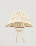 Lace Ribbon Beach Hat - DippedShop Wholesale - #0787