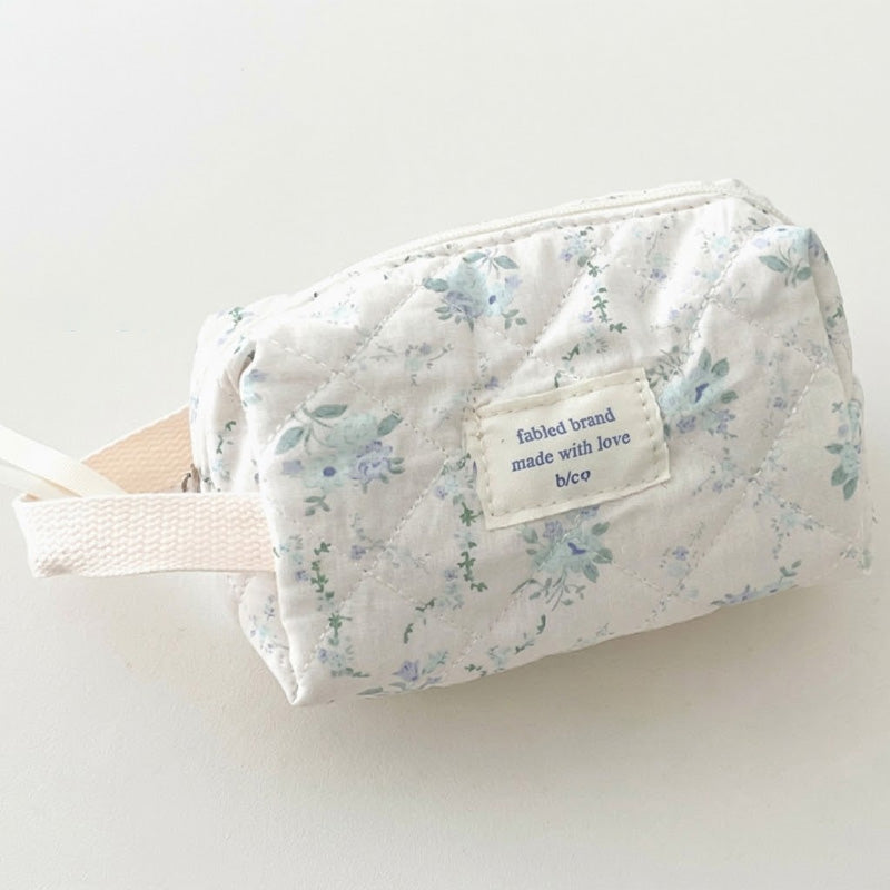 Floral Quilted Cosmetic Bag - DippedShop Wholesale - #0675