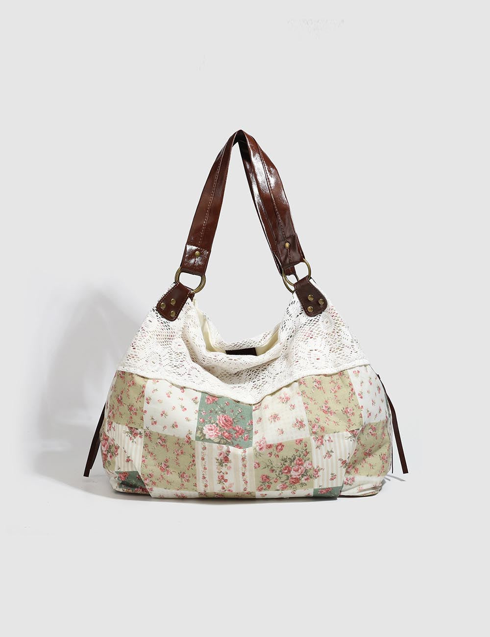 Floral Patchwork Lace Tote - DippedShop Wholesale - #0531
