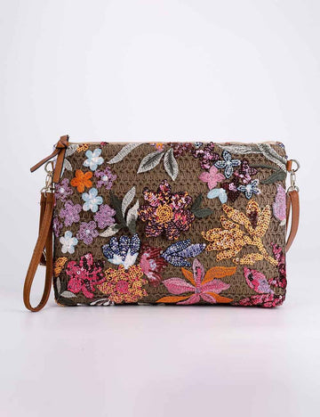 Embroidery Sequin Shoulder Bag - DippedShop Wholesale - #2883