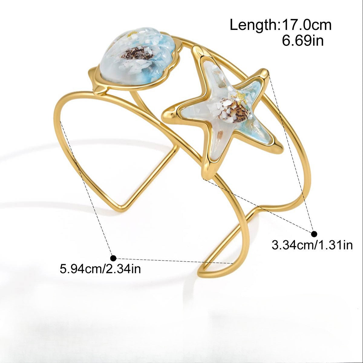 Trendy Gold Plated Starfish Mo - DippedShop Wholesale - #1763
