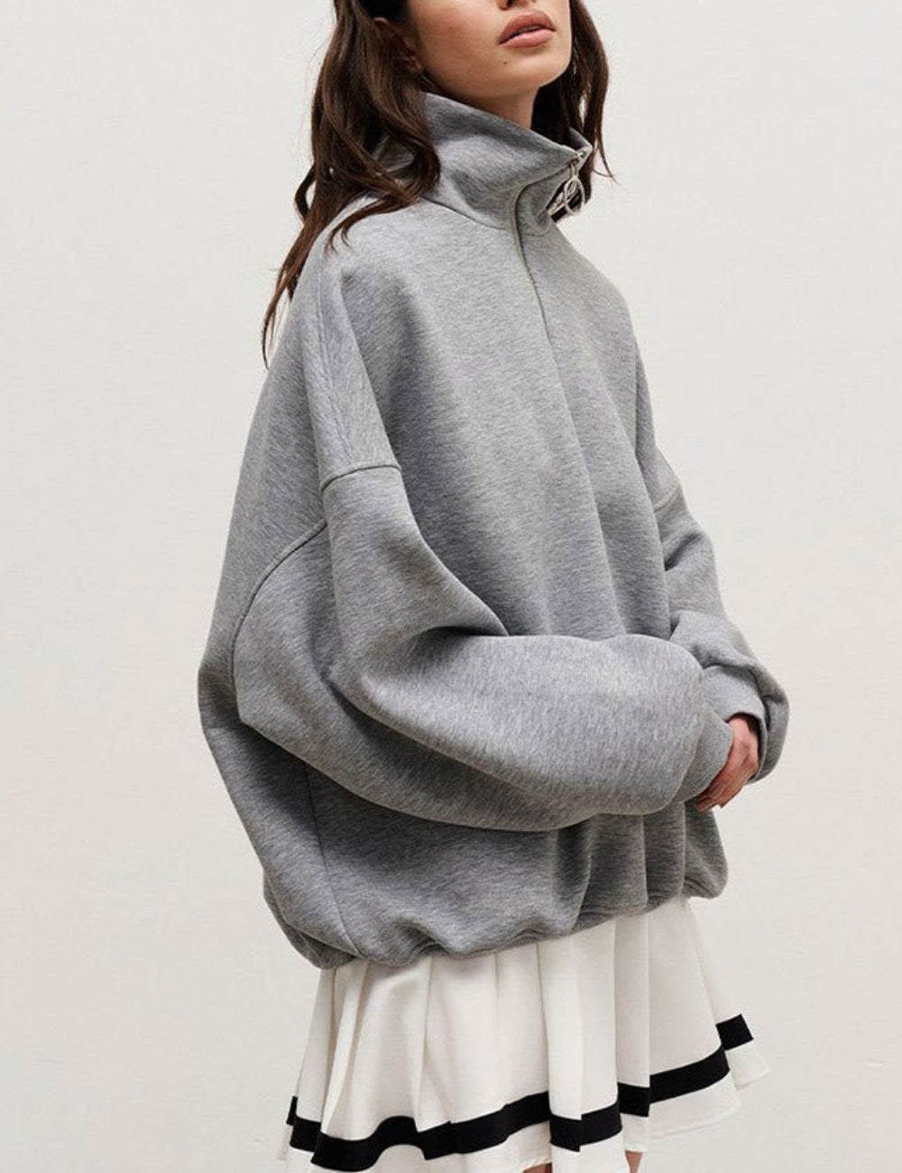Loose Lapel Zipper Hoodie - DippedShop Wholesale - #3139