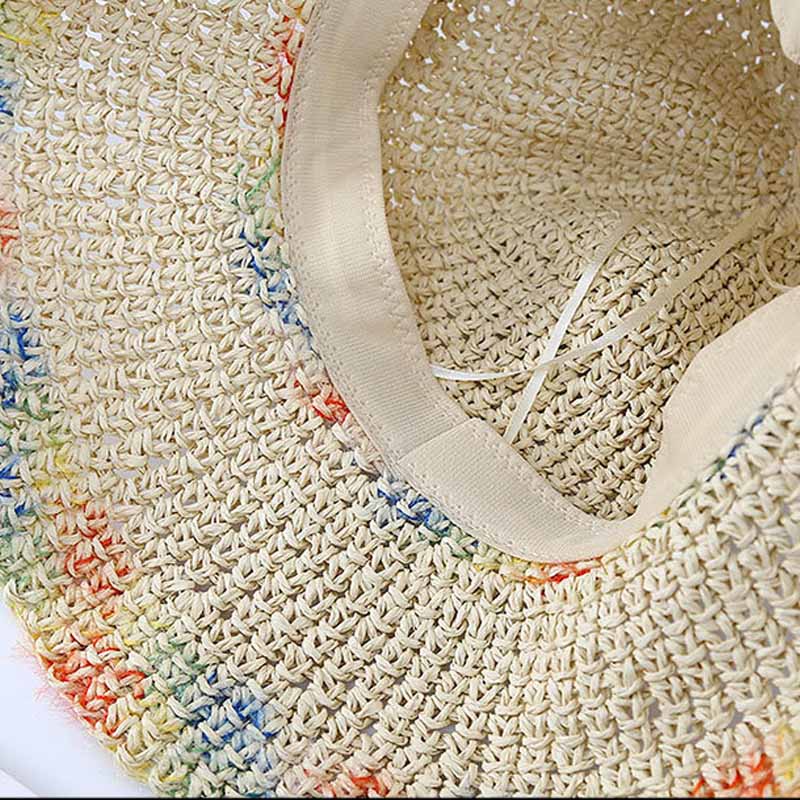 Boho Colorful Straw Hat - DippedShop Wholesale - #6403