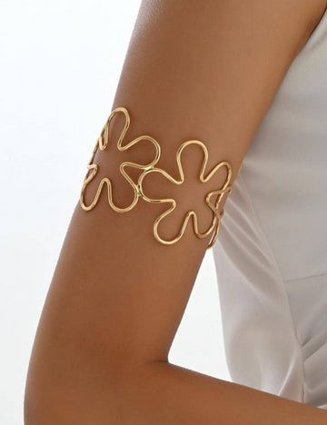 Simple Flower Hellow Out Arm Cuff DPJAC1