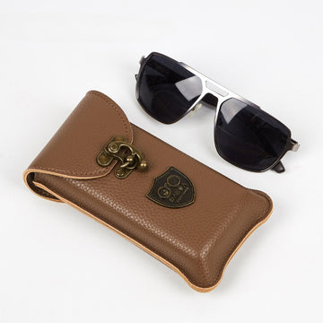 Portable Simple PU Leather Sunglasses Case DP25B929