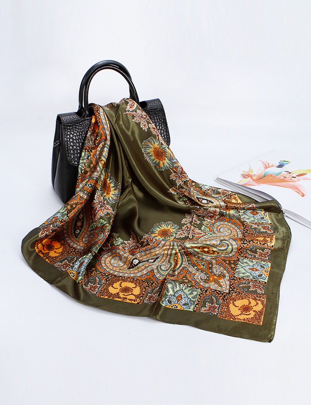 Vintage Paisley Square Scarf - DippedShop Wholesale - #0659