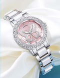 Elegant Butterfly Rhinestone Quartz Wrist Watch MK2SSAS6W6JWA16