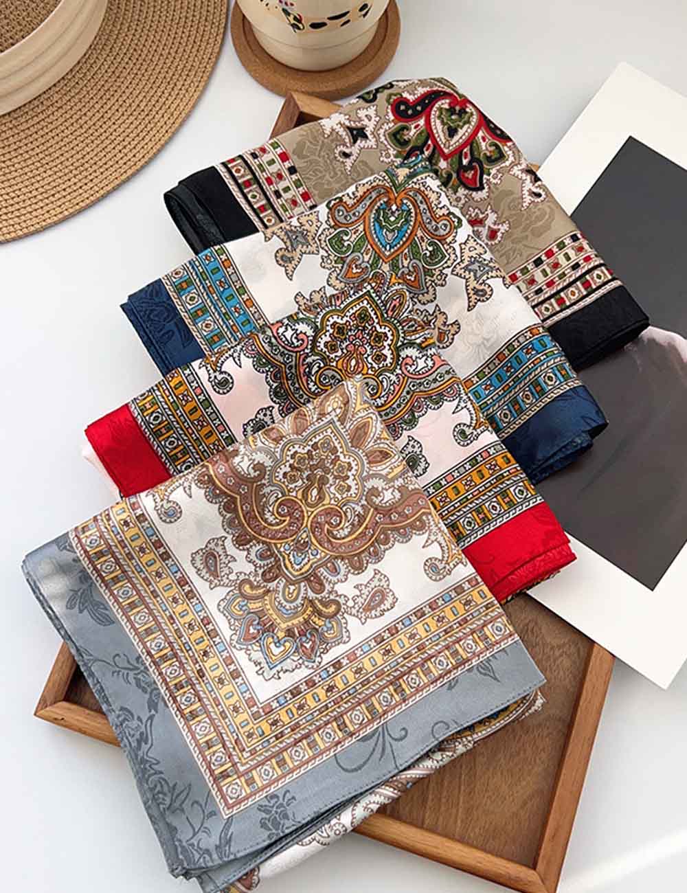 Retro Paisley Scarf - DippedShop Wholesale - #0259