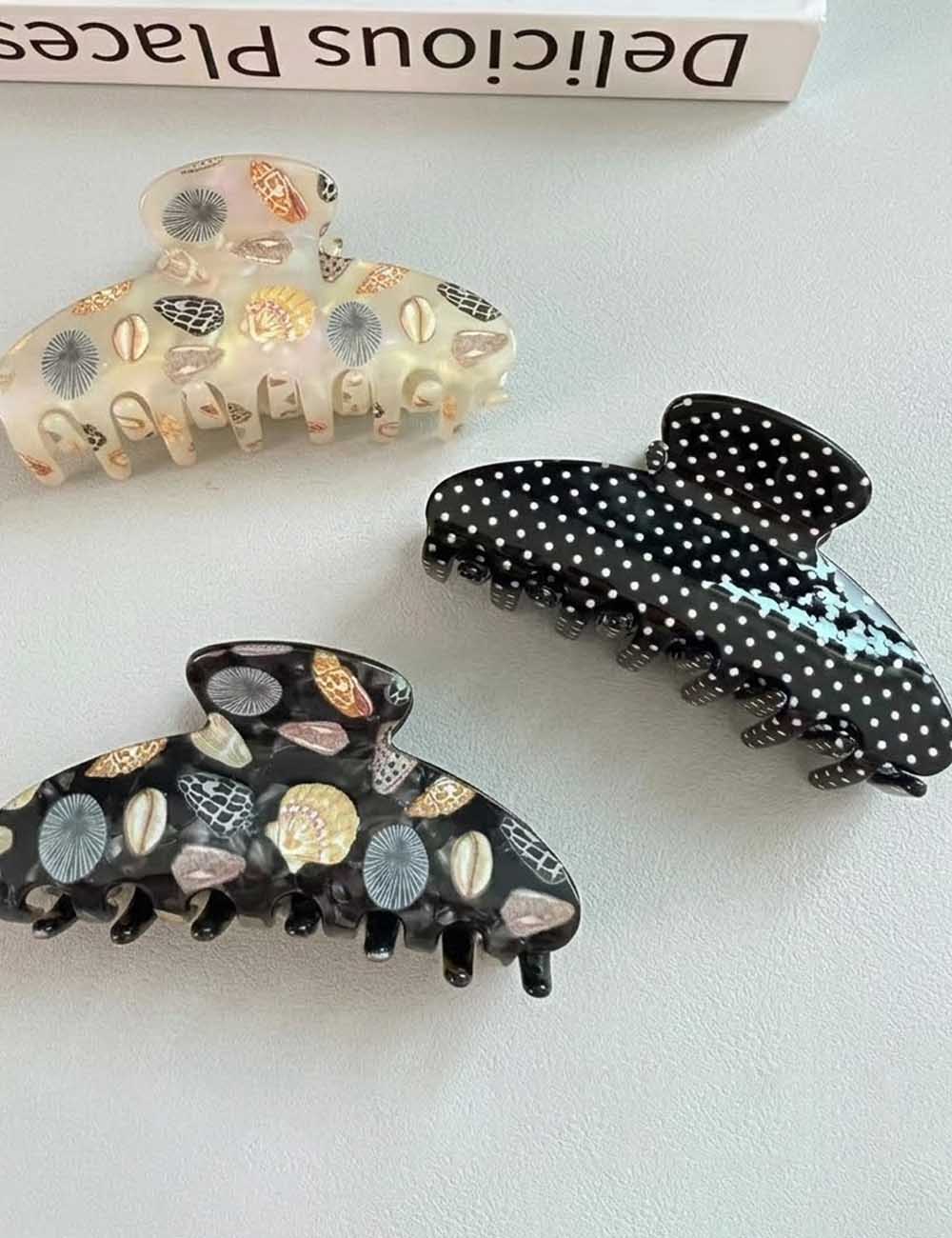 Polka Dot Hair Claw - DippedShop Wholesale - #0147
