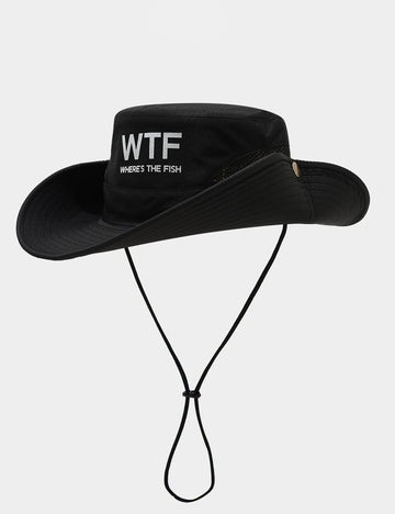 Trendy Letter Print Breatheable Safari Boonie Hat 8BK6HAT177L