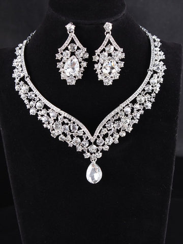 Crystal Rhinestone Shiny Jewelry Set DPJS1216