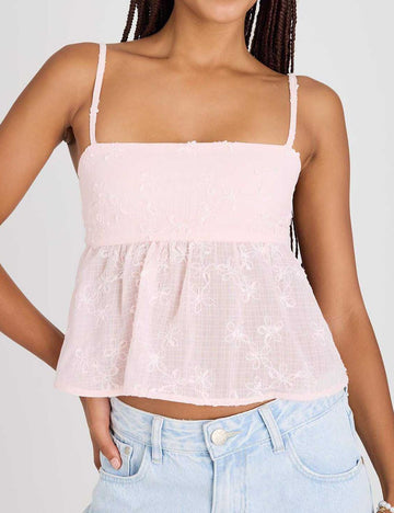 Floral Crochet Sweet Cami Top DP25F414