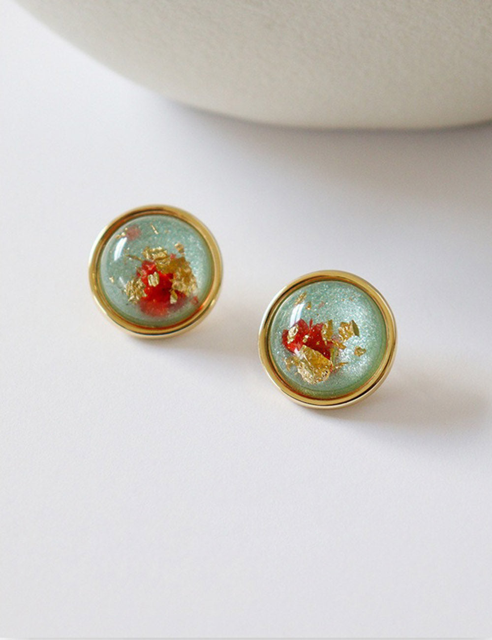 Nature Real Dried Flower Stud Earrings DP25E618