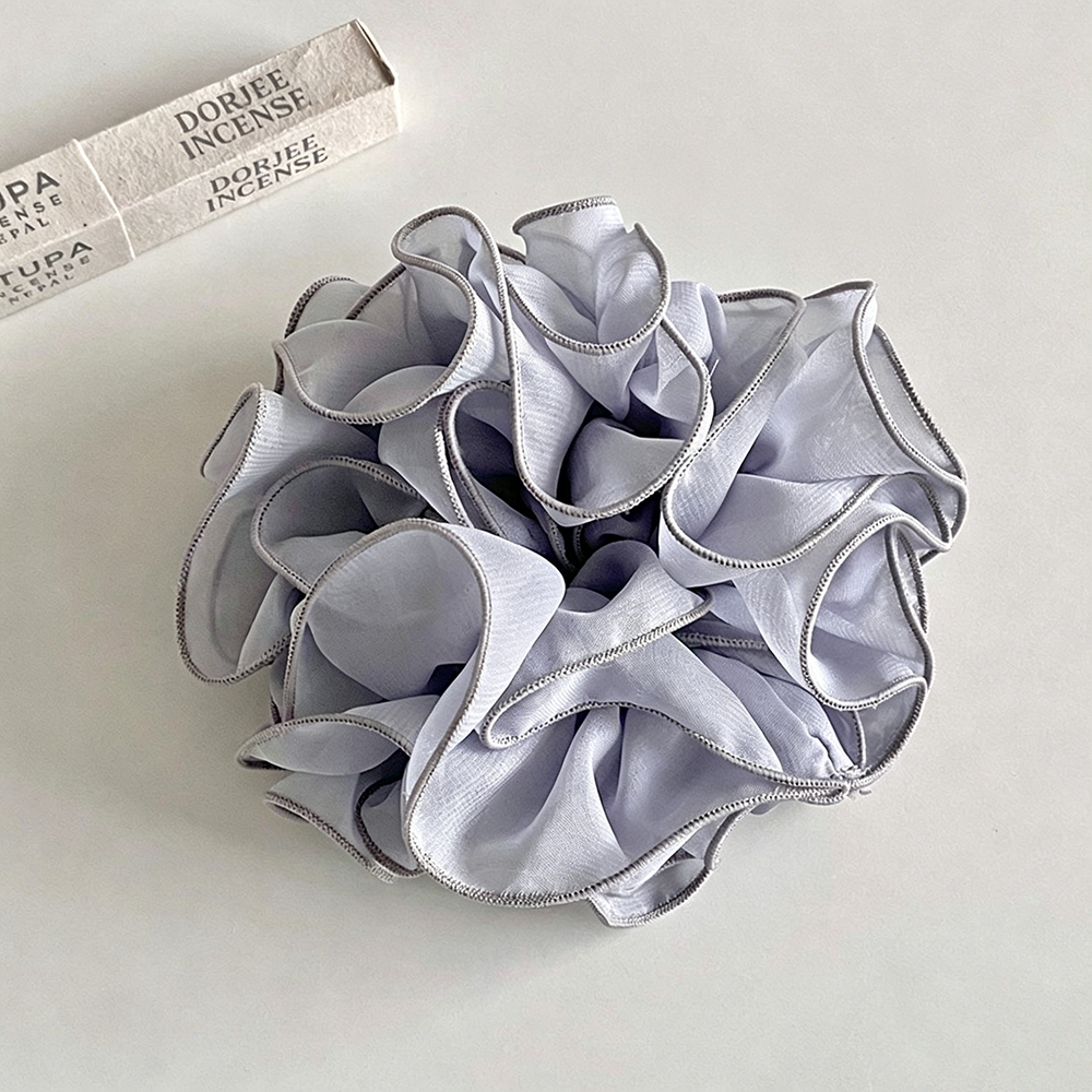 Oversized Voluminous Ruffled Floral Scrunchie MK2BLW6W6HSR19