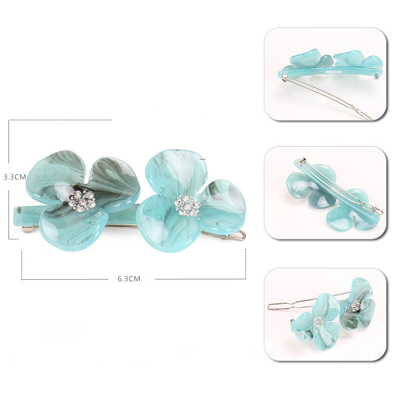 Elegant Flower Crystal Hair Clip - DippedShop Wholesale - #7587