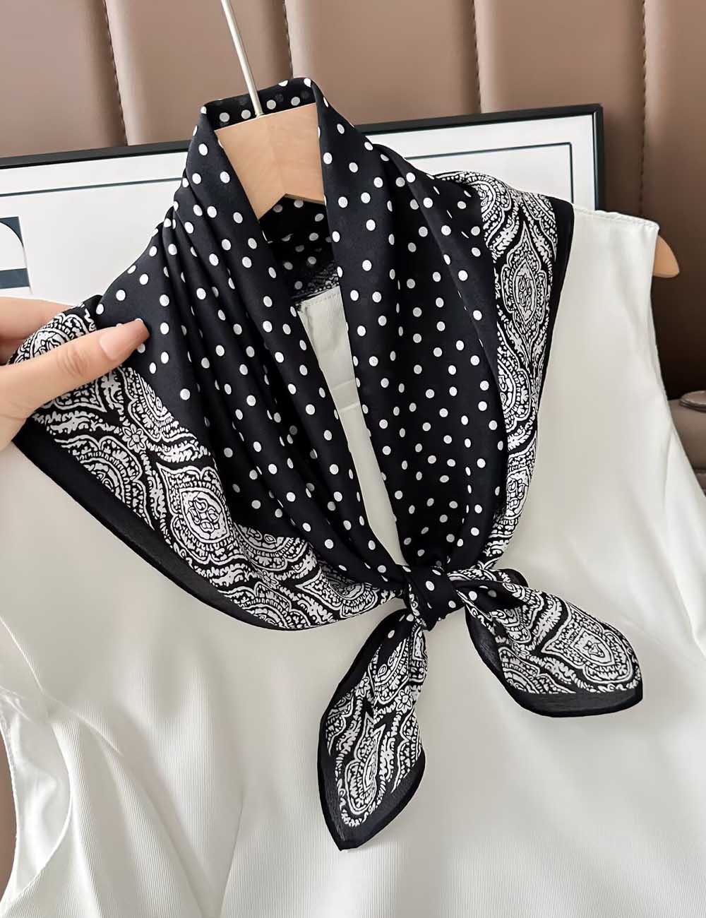 Paisley Silk Square Scarf - DippedShop Wholesale - #2051