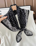Paisley Print Luxury Mulberry Silk Square Scarf MK2BW6W6NSI04