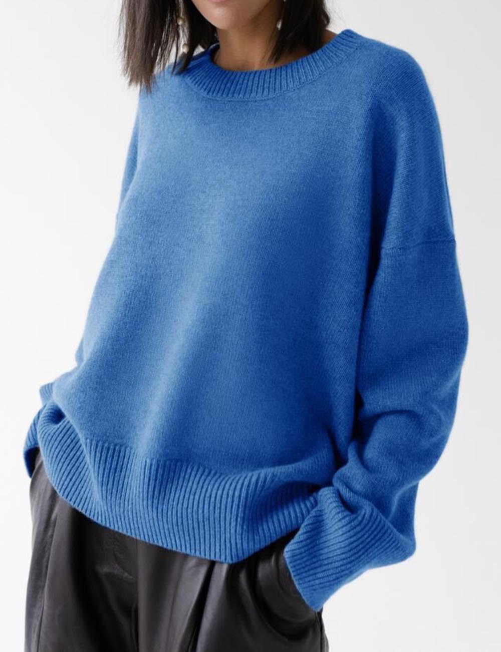 Simple Soft Solid Color Ribbed Knit Top DP25E523