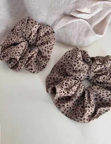 Leopard Print Elastic Retro Large Scrunchies DP25F971