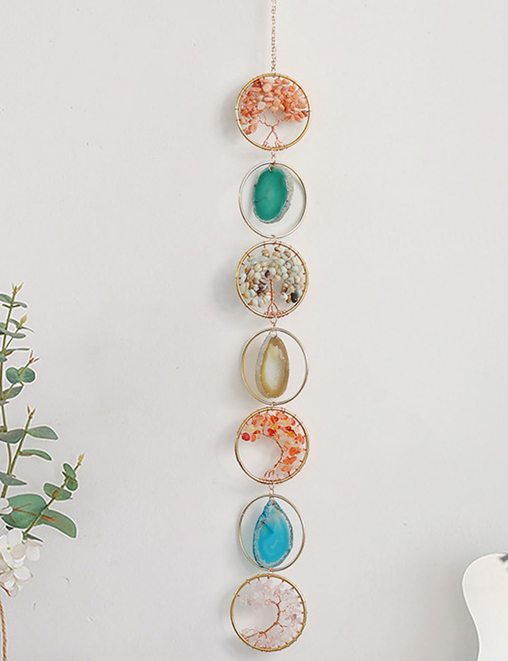 Agate Crystal Tree Suncatcher - DippedShop Wholesale - #3907