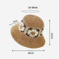 Floral Crochet Straw Hat - DippedShop Wholesale - #1667