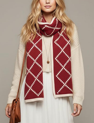 Minimalist Soft Warm Knit Scarf DP25H415