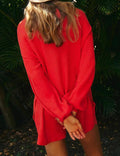 Solid V-Neck Knit Romper - DippedShop Wholesale - #3731
