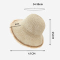 Wide Brim Straw Bucket Hat - DippedShop Wholesale - #7859