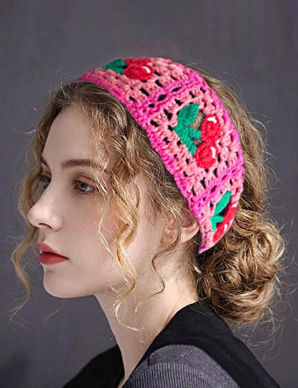 Floral Crochet Headwrap - DippedShop Wholesale - #7667
