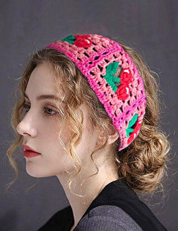 Floral Crochet Headwrap - DippedShop Wholesale - #7667
