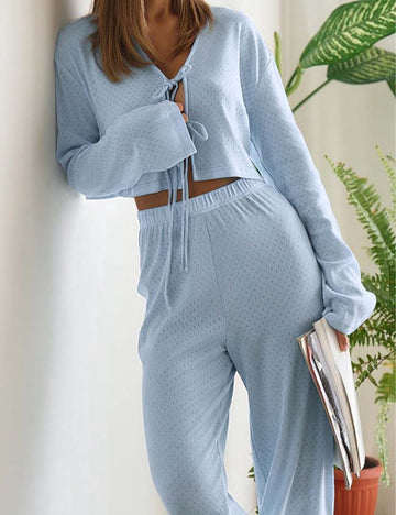 2 Piece Lounge Outfits Sleepwear Set DP25F868