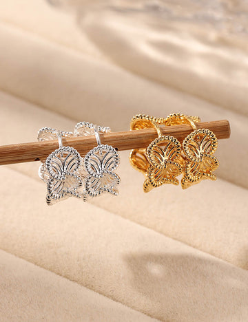 Hollow Gold Hoop Earrings - DippedShop Wholesale - #7763
