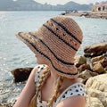 Color Block Straw Hat - DippedShop Wholesale - #5539