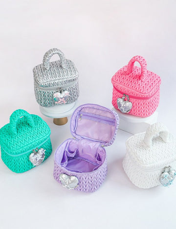 Cute Color Block Padded Large Cpacity Make Up Bag DPB2421