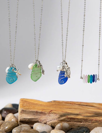 Ocean Pendant Beach Necklace - DippedShop Wholesale - #6323