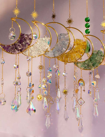 Moon Colorful Hanging Crystal Decoration DPCD3