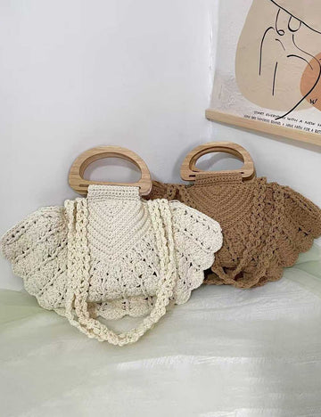 Crochet Shell Tote Bag - DippedShop Wholesale - #1523