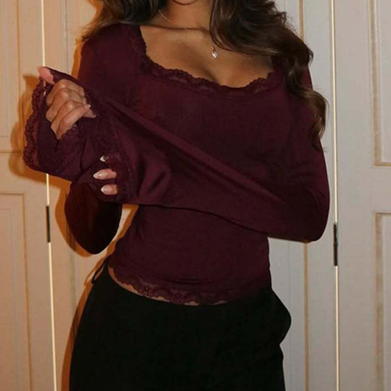 Elegant Lace Trim Top - DippedShop Wholesale - #3731