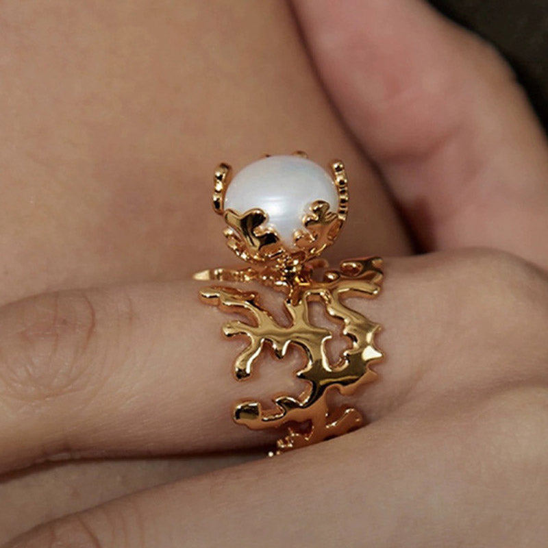 Vintage Coral Tree Hollow Out Ring DP25E733