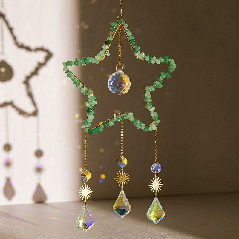Star Crystal Suncatcher Pendant - DippedShop Wholesale - #5091