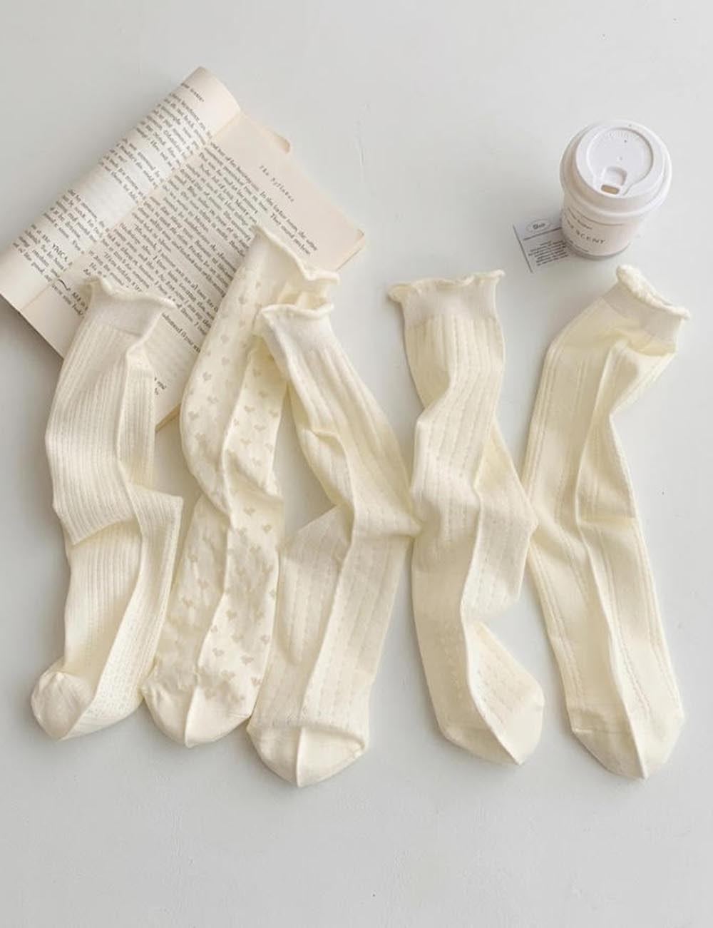 Ruffle Cuff Mesh Socks - DippedShop Wholesale - #2531