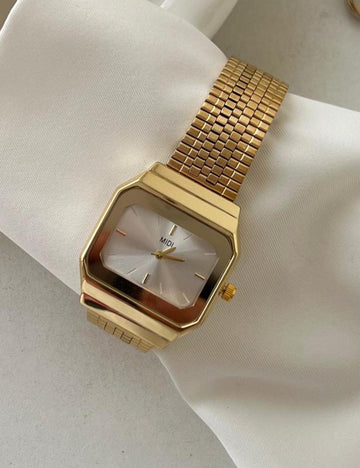 Vintage Square Gold Tone Watch DP25E434